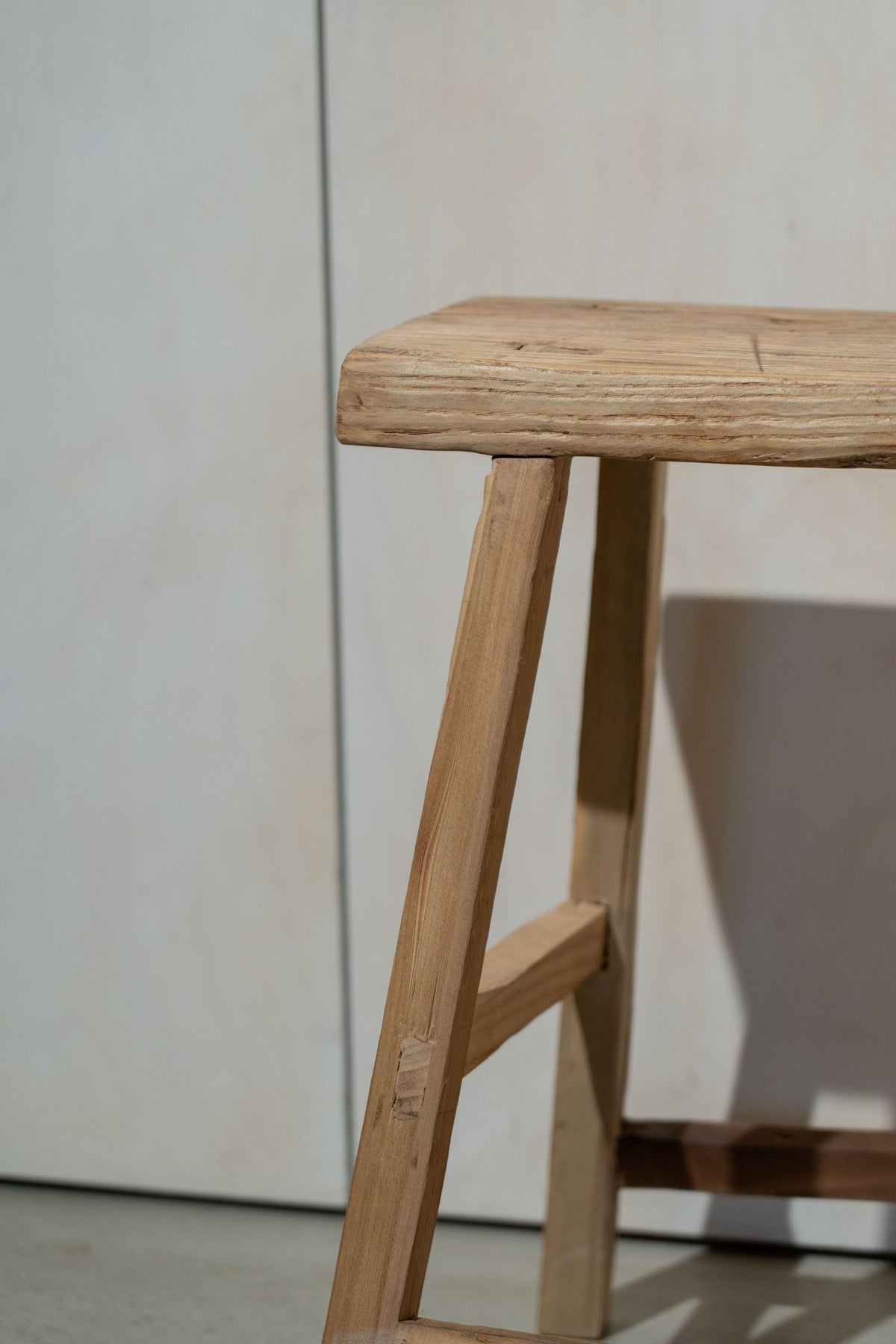 Vintage Rustic Stool - Elm wood