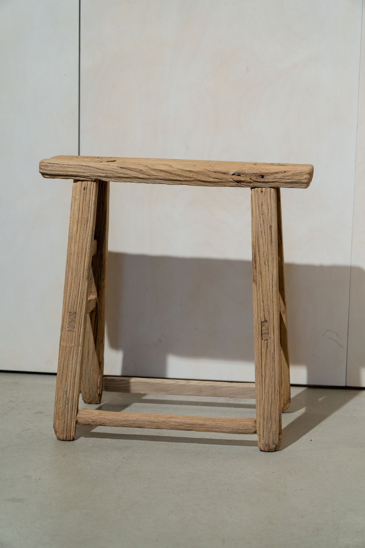 Vintage Rustic Stool - Elm wood