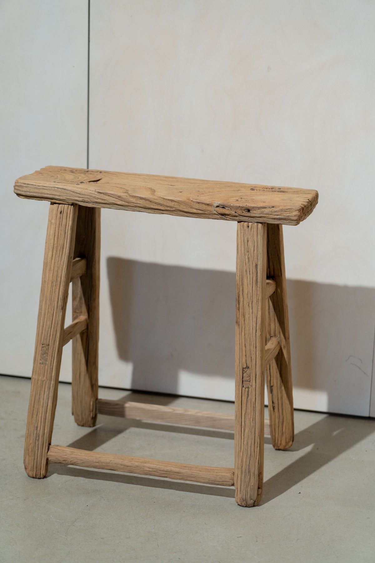 Vintage Rustic Stool - Elm wood