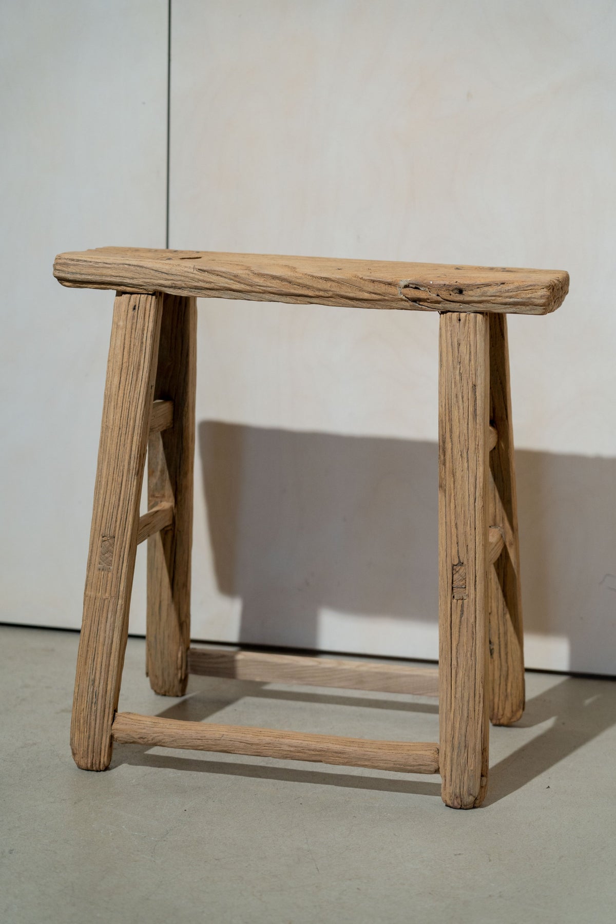 Vintage Rustic Stool - Elm wood