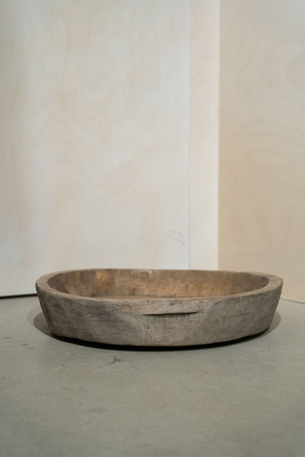 Vintage Large Round Wooden Bowl No 2