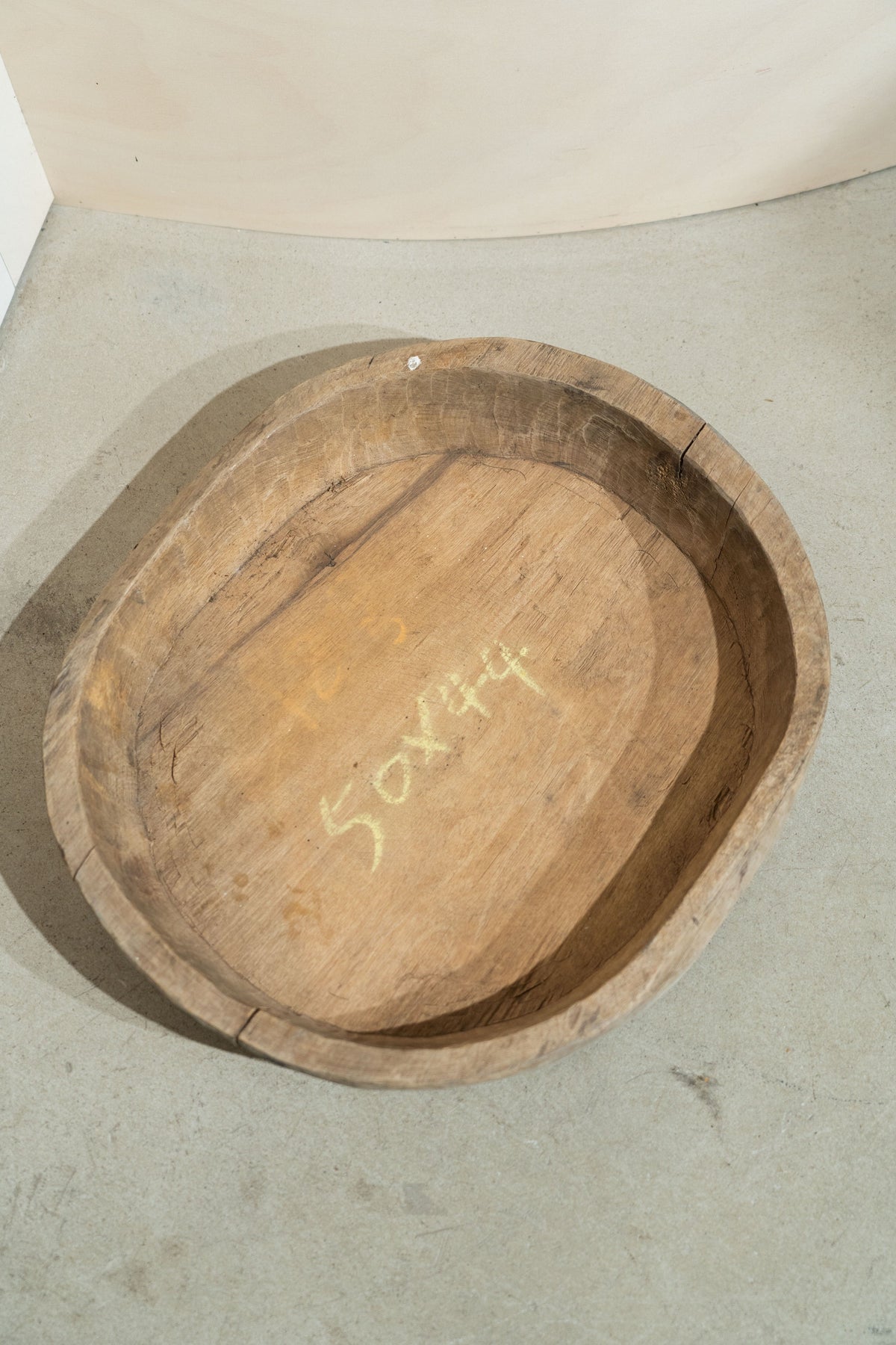 Vintage Large Round Wooden Bowl No 2
