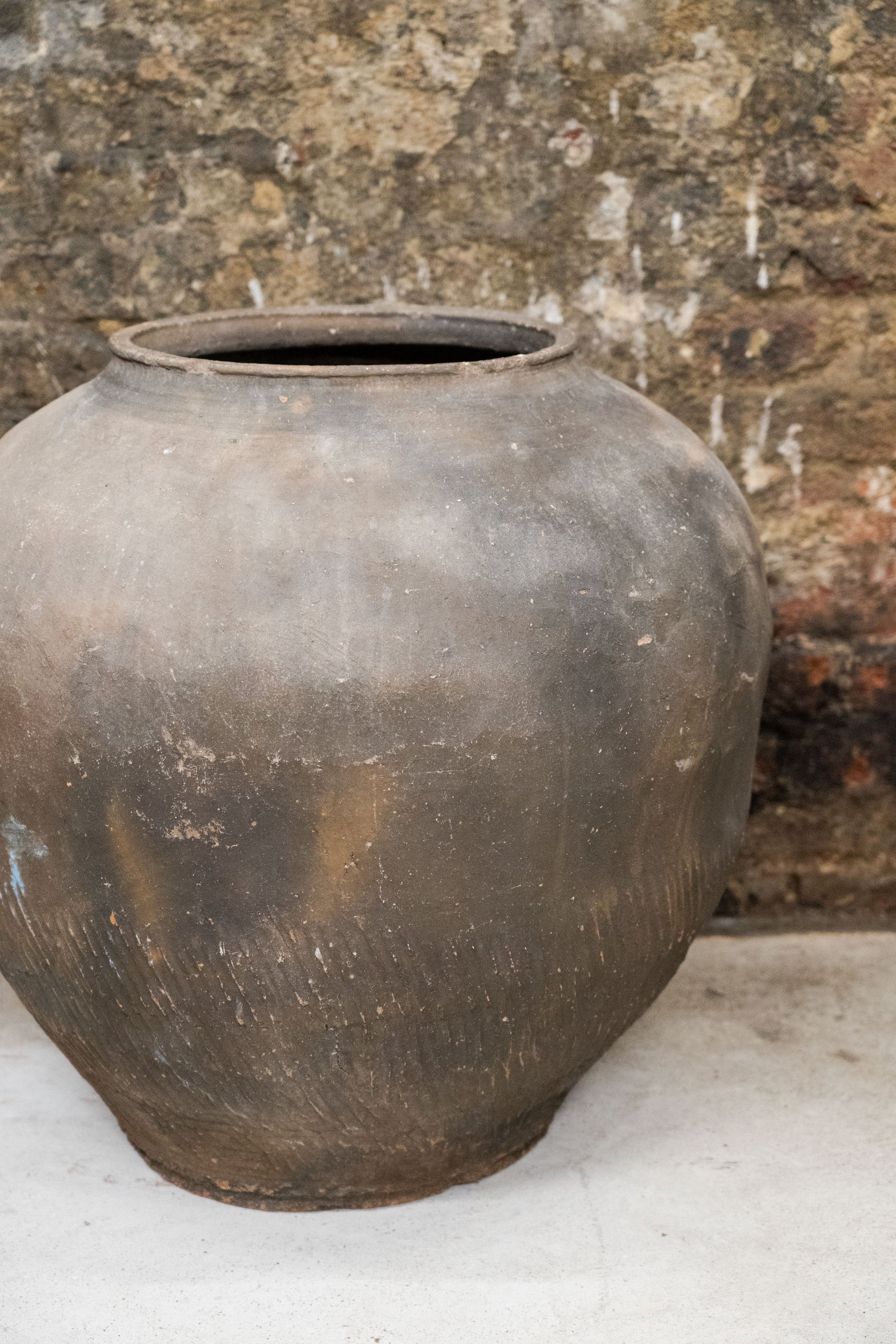 Old XL Brown Asian Pots