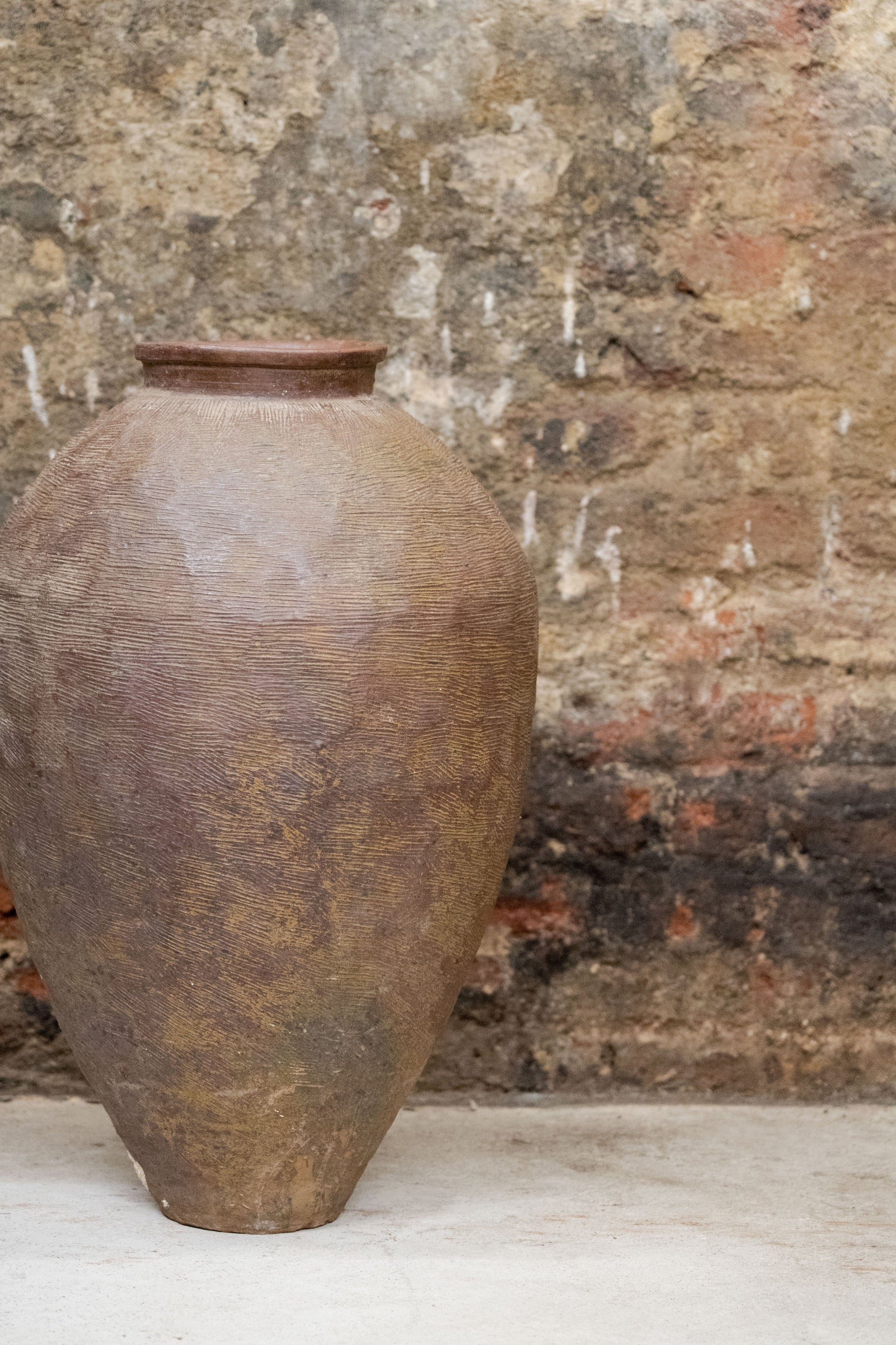 Vintage Old Brown Asian Pots
