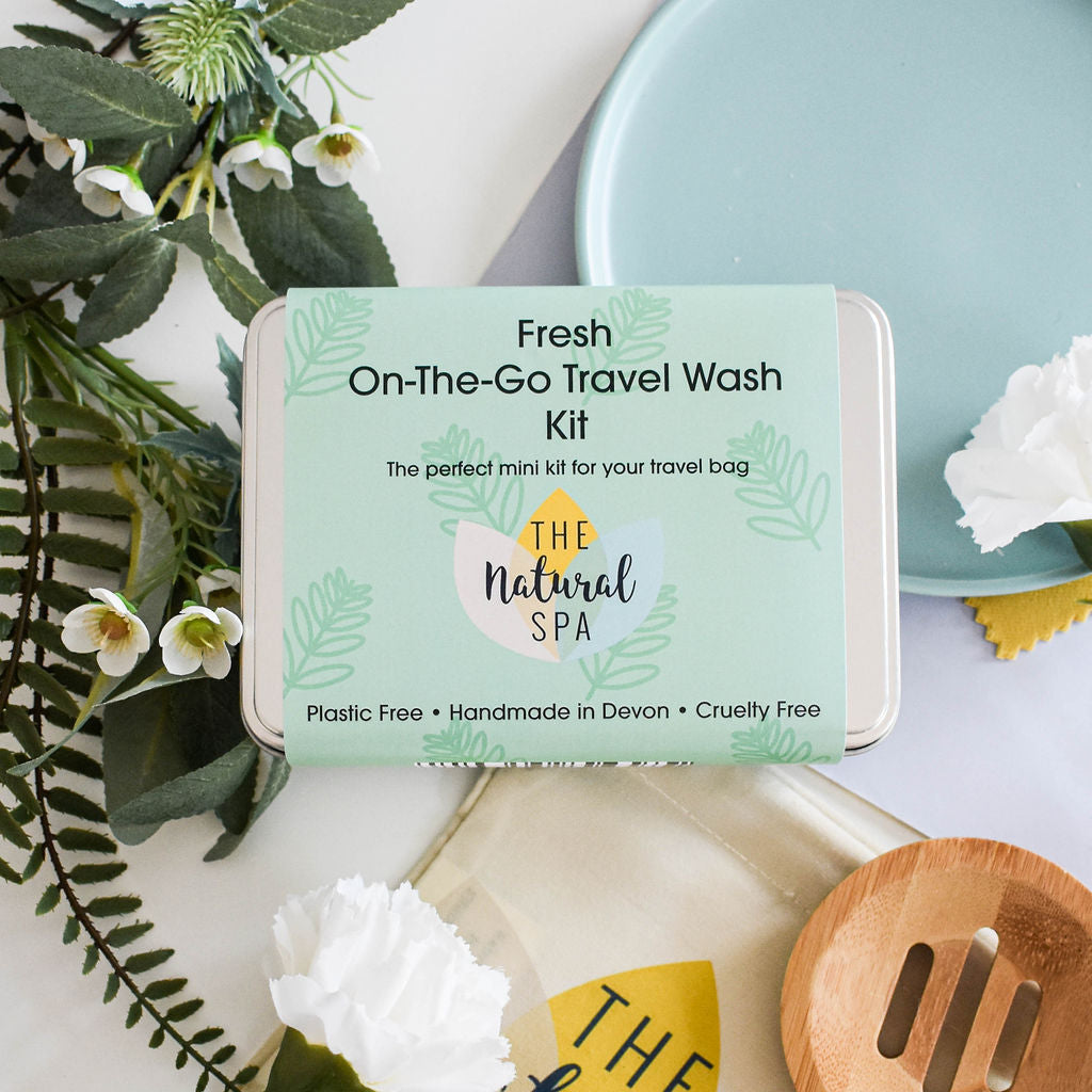 Fresh Mini Travel Wash Kit | Natural “On the Go” Shampoo, Conditioner & Soap Set | Vegan, Plastic-Free Hair Care | Perfect Travel Gift