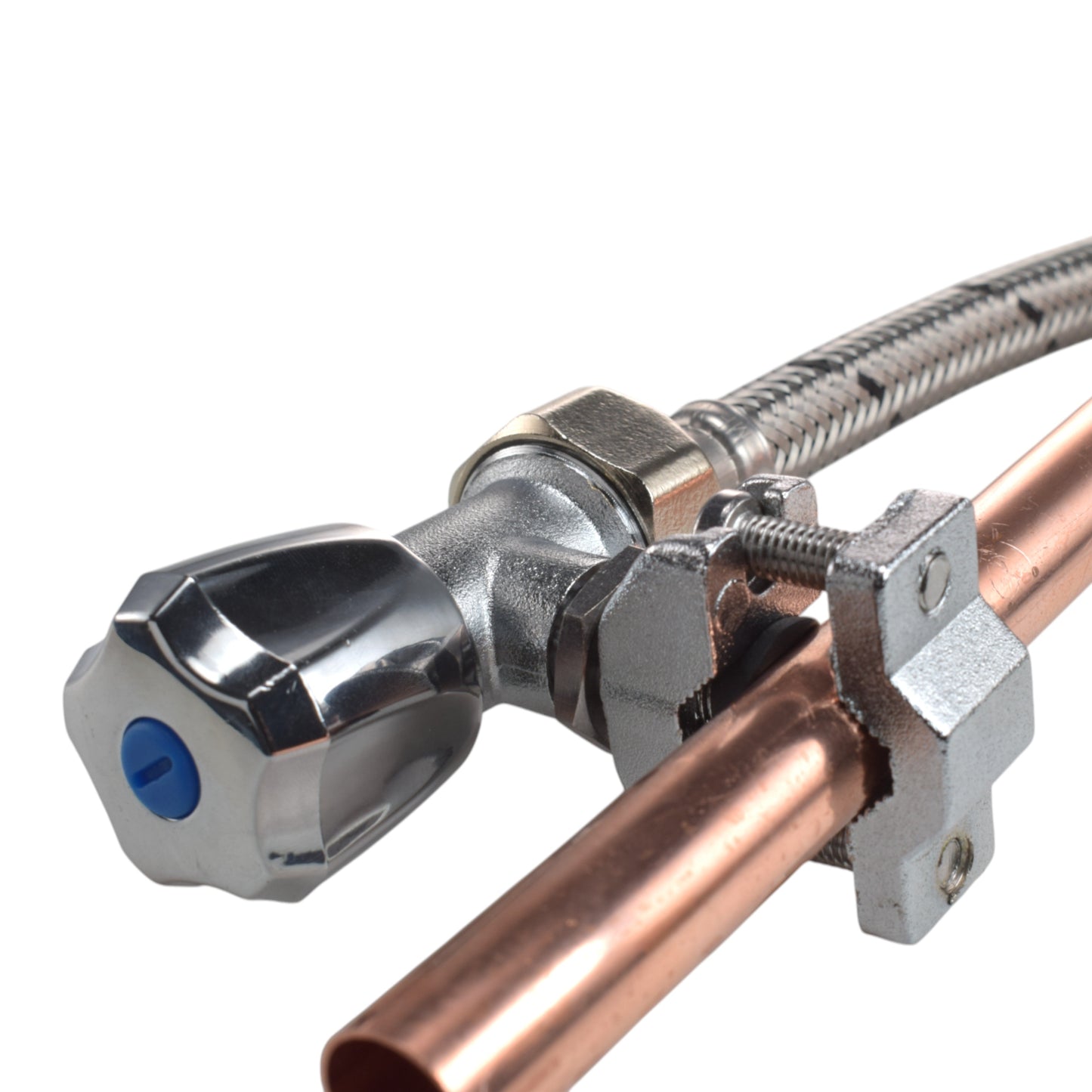 Brass Barbed Bib Tap FULL Connection Kit x2