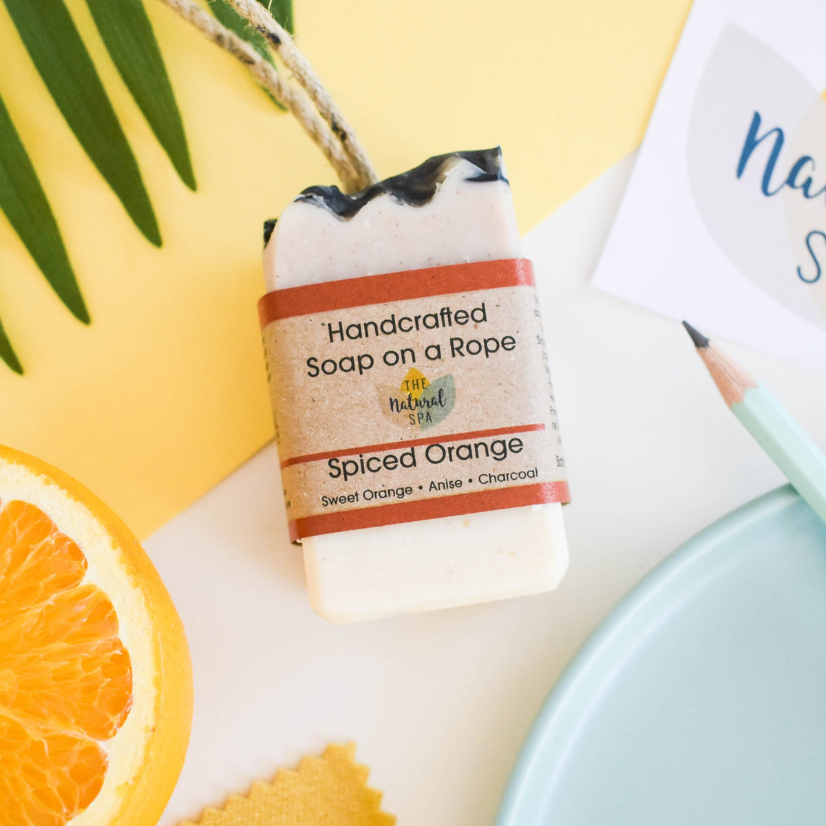 Spiced Orange Soap | Handmade Natural Soap Bar or Soap on a Rope | 100g