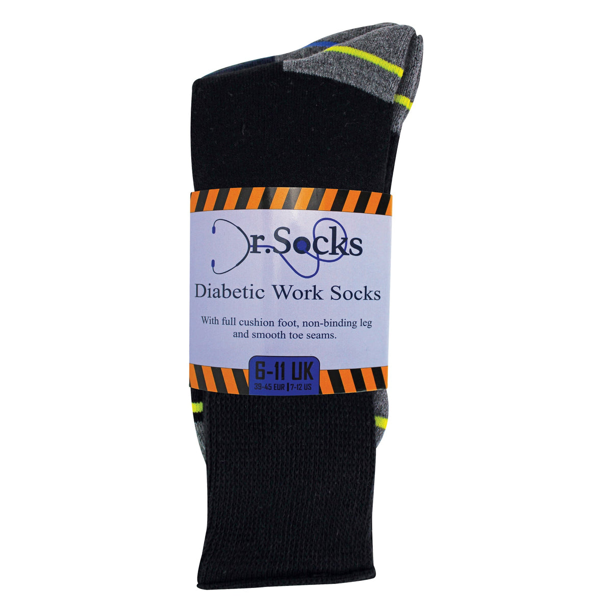 Multipack Mens Diabetic Work Socks | Non Elastic Breathable Diabetic Socks