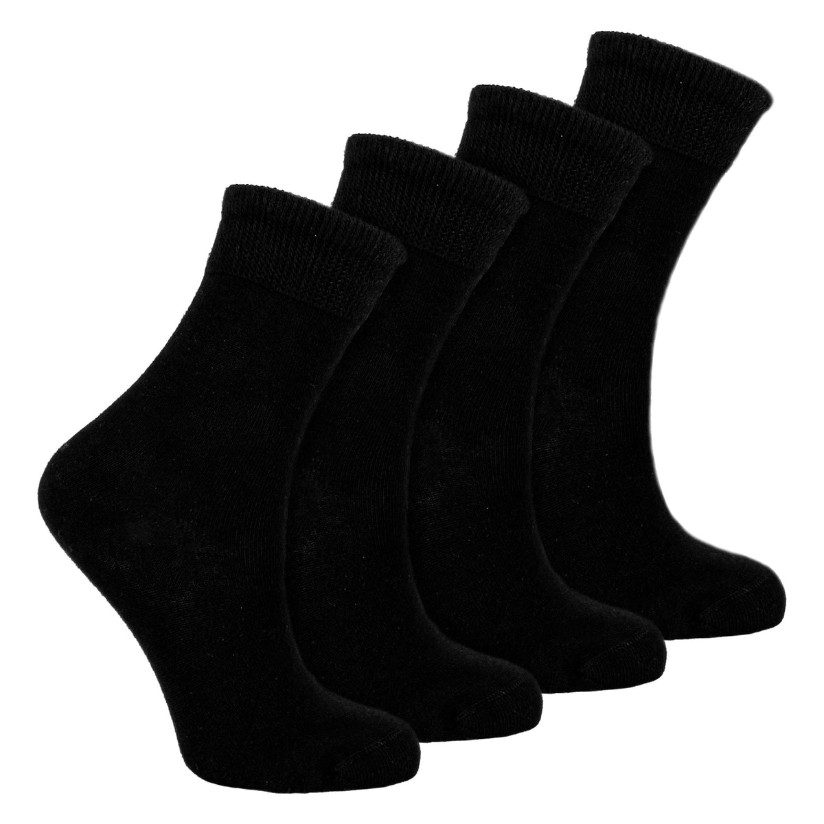 4 Pack Kids Boys Girls Bamboo Sensory Socks Soft Breathable Comfort Fit