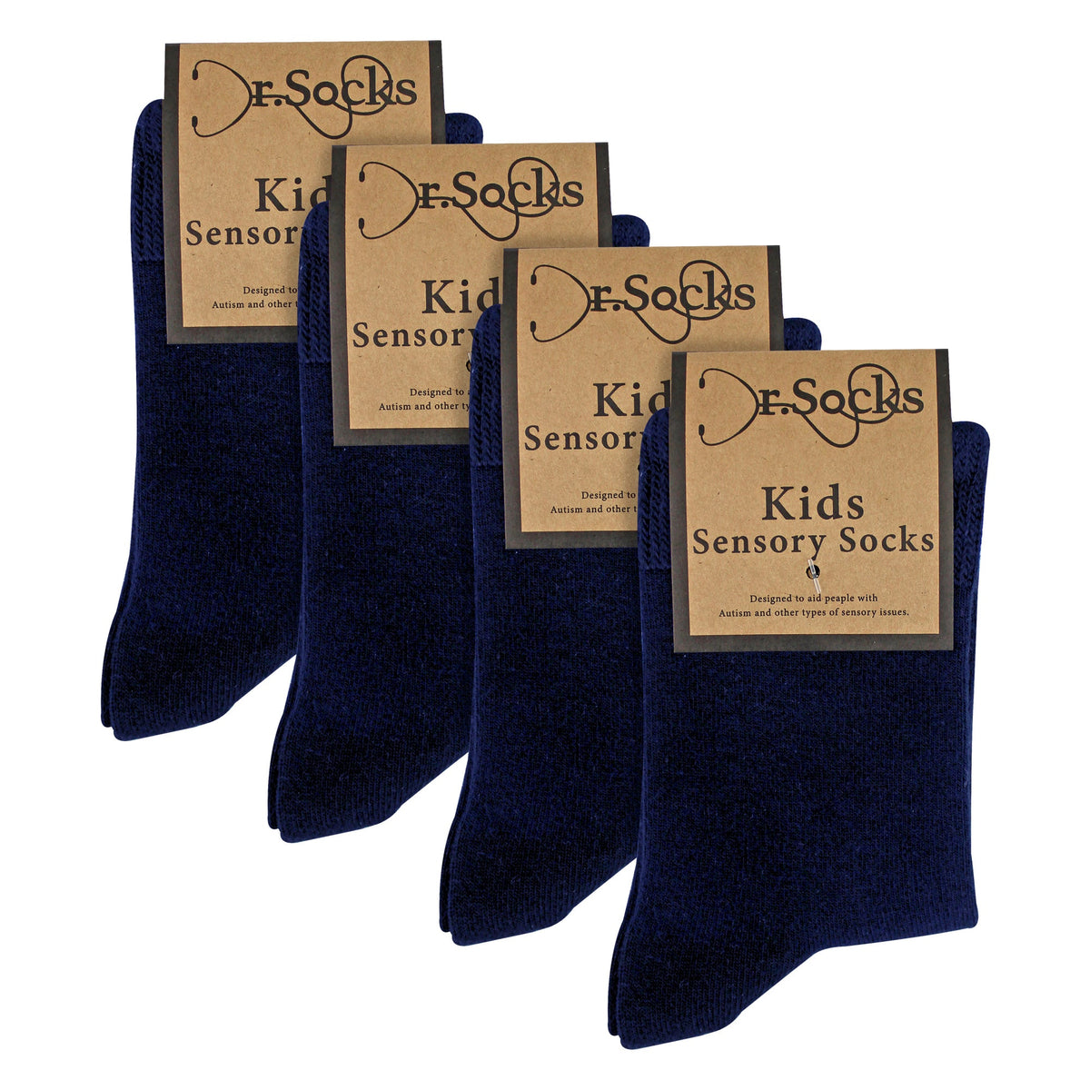 4 Pack Kids Boys Girls Bamboo Sensory Socks Soft Breathable Comfort Fit