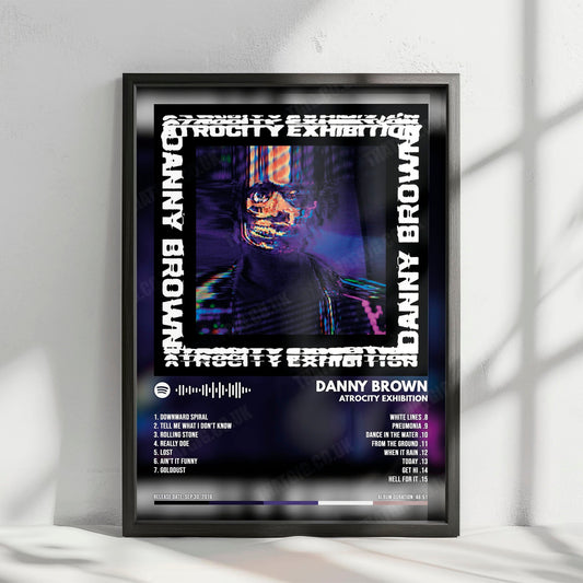 Danny Brown "Atrocity Exhibition" Album Cover Poster - with Complete Tracklist