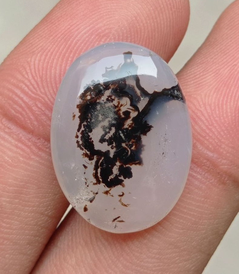 21.7ct Natural Dendritic Agate - Shajri Aqeeq - 24x18x6mm