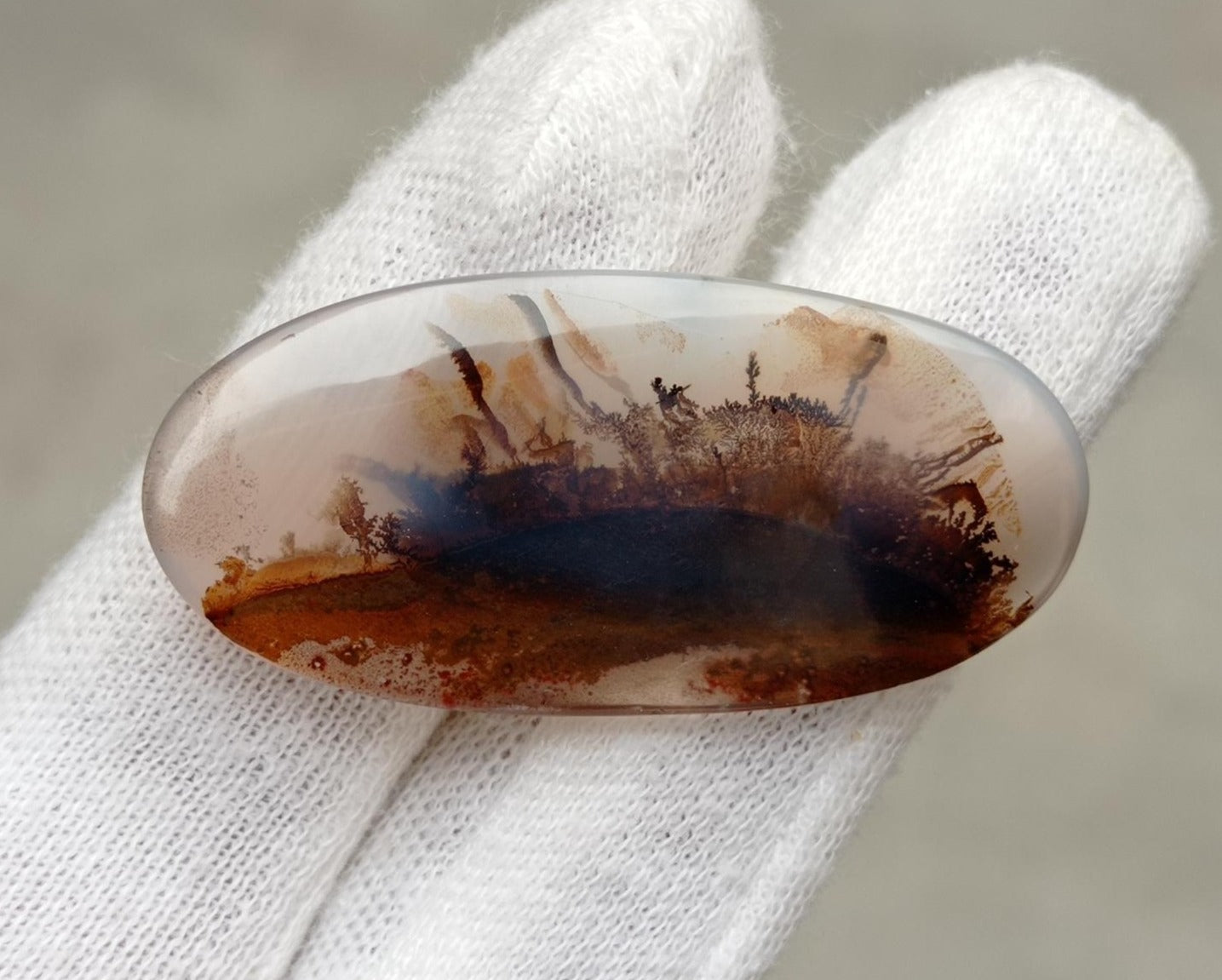 41.5ct Natural Dendritic Agate - Shajri Aqeeq - 47x22x5mm