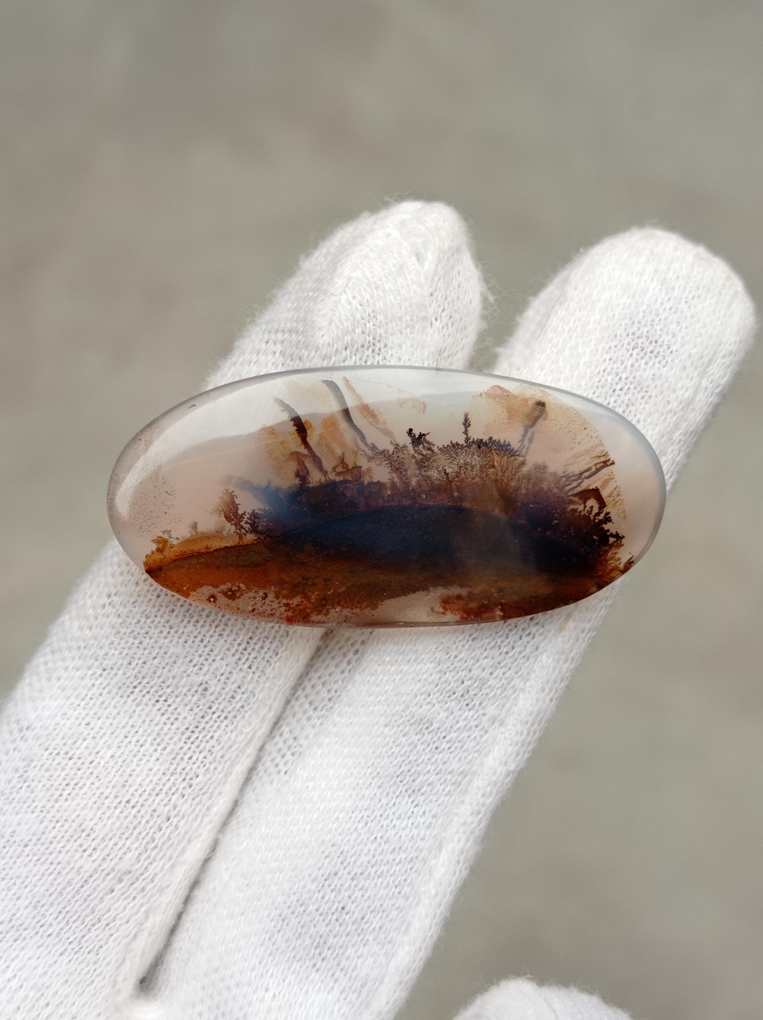 41.5ct Natural Dendritic Agate - Shajri Aqeeq - 47x22x5mm