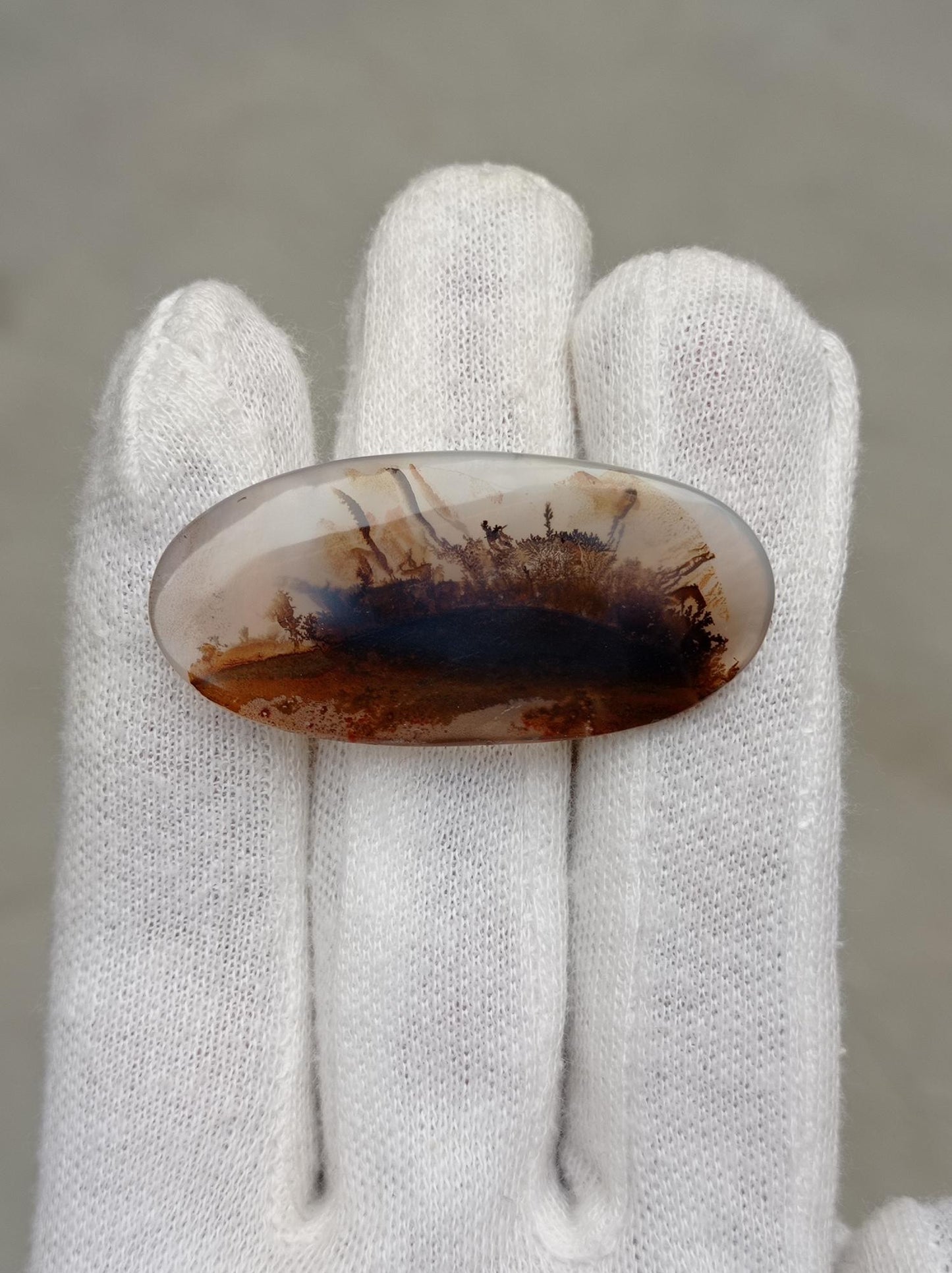 41.5ct Natural Dendritic Agate - Shajri Aqeeq - 47x22x5mm