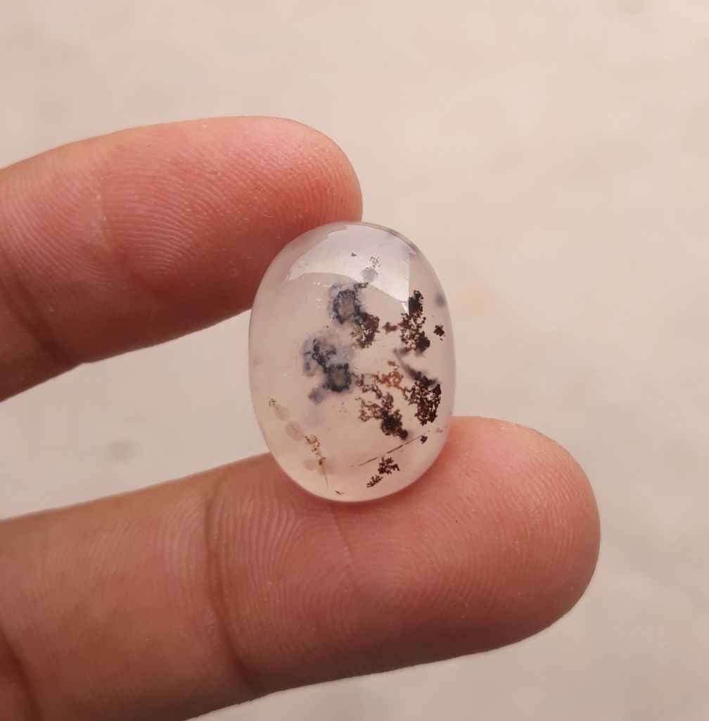 14.7ct Natural Dendritic Agate - Shajri Aqeeq - Dimension-20x15mm