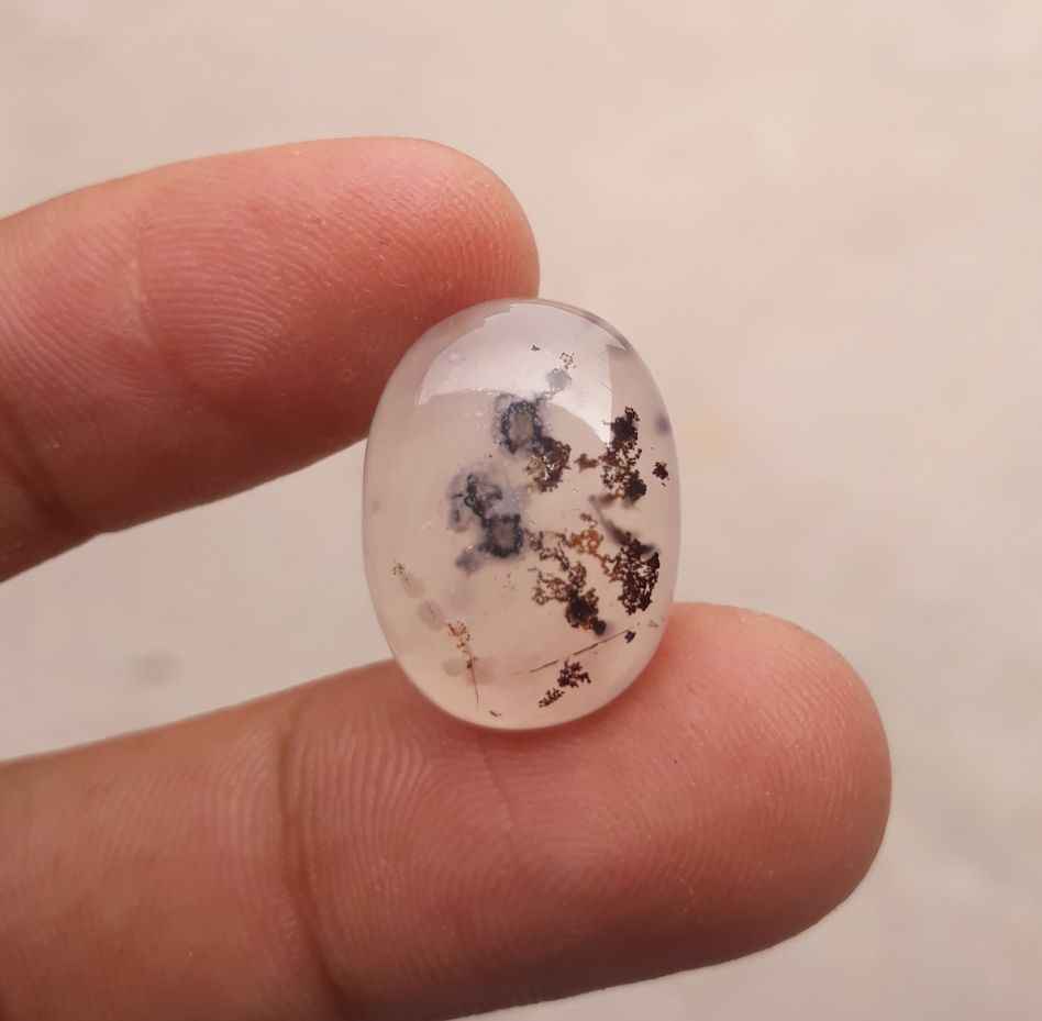 14.7ct Natural Dendritic Agate - Shajri Aqeeq - Dimension-20x15mm