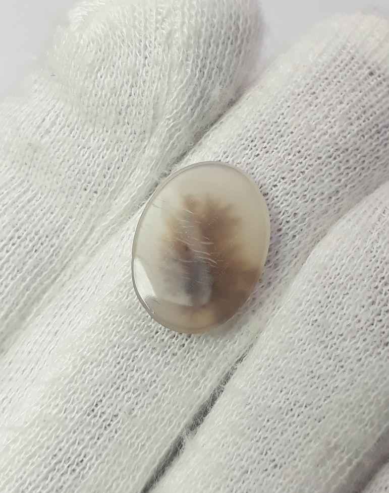 5.8ct Natural Dendritic Agate - Shajri Aqeeq - Dimension-17x13mm