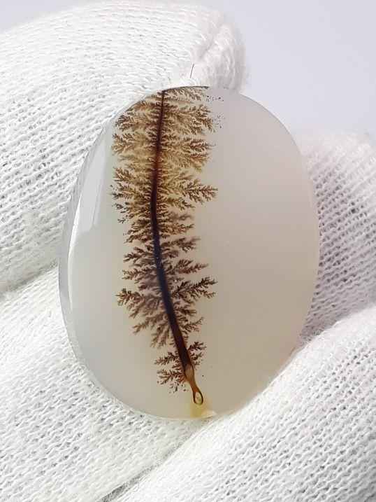 27.6ct Natural Dendritic Agate - Shajri Aqeeq- Dimension-29x23mm