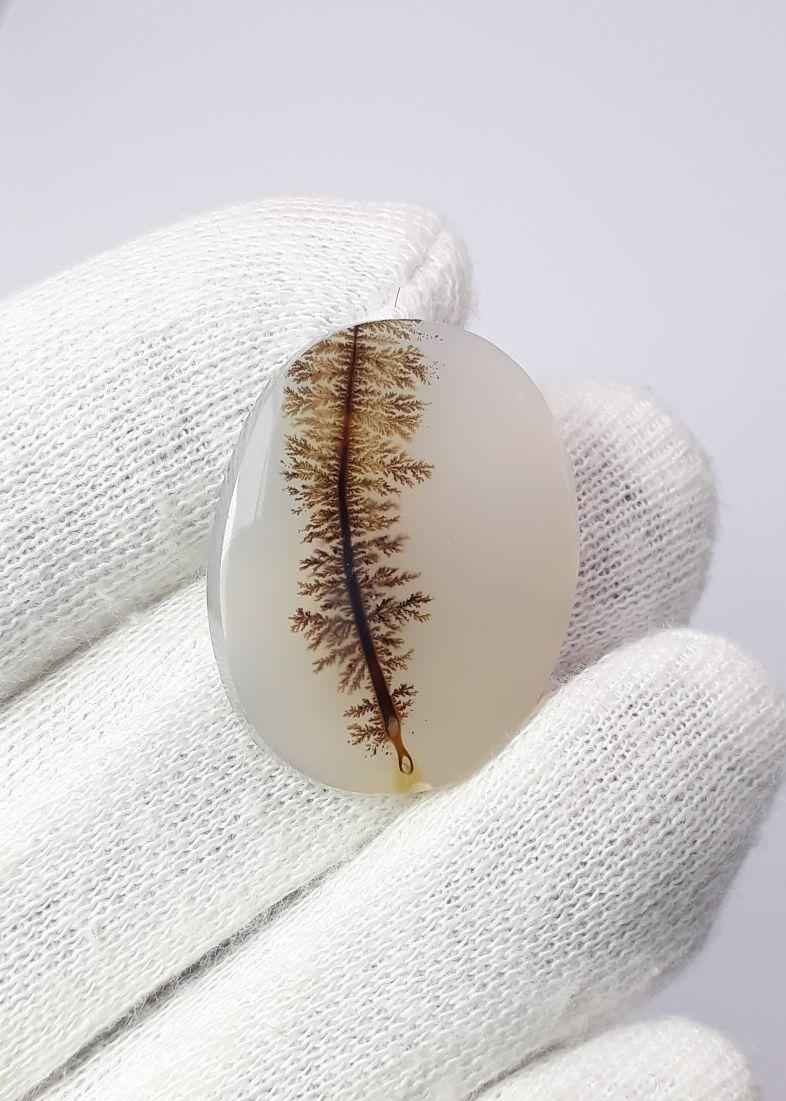 27.6ct Natural Dendritic Agate - Shajri Aqeeq- Dimension-29x23mm