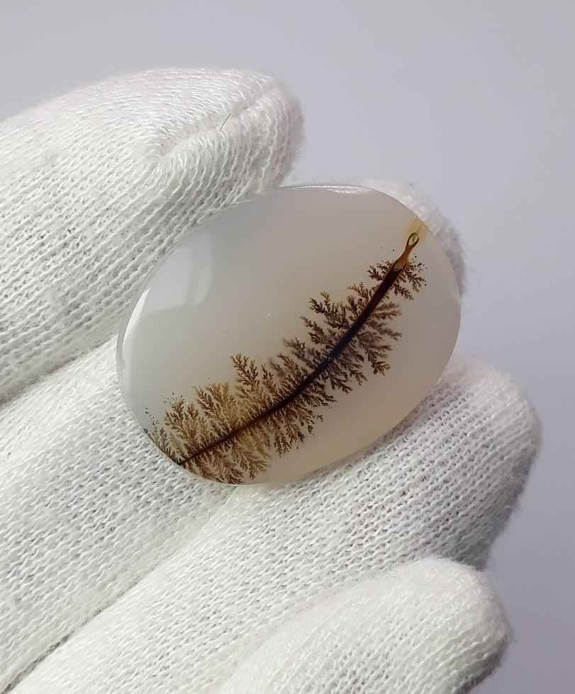 27.6ct Natural Dendritic Agate - Shajri Aqeeq- Dimension-29x23mm