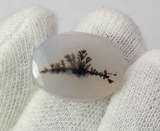 13.4ct Natural Dendritic Agate - Shajri Aqeeq - Dimension-21x16mm