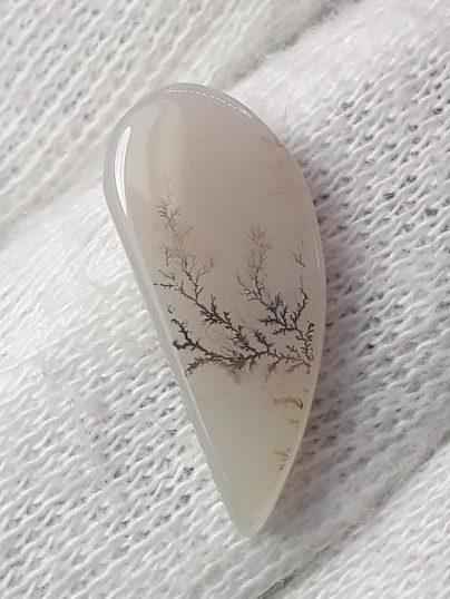 4.2ct Natural Dendritic Agate - Shajri Aqeeq - Dimension-18x9mm