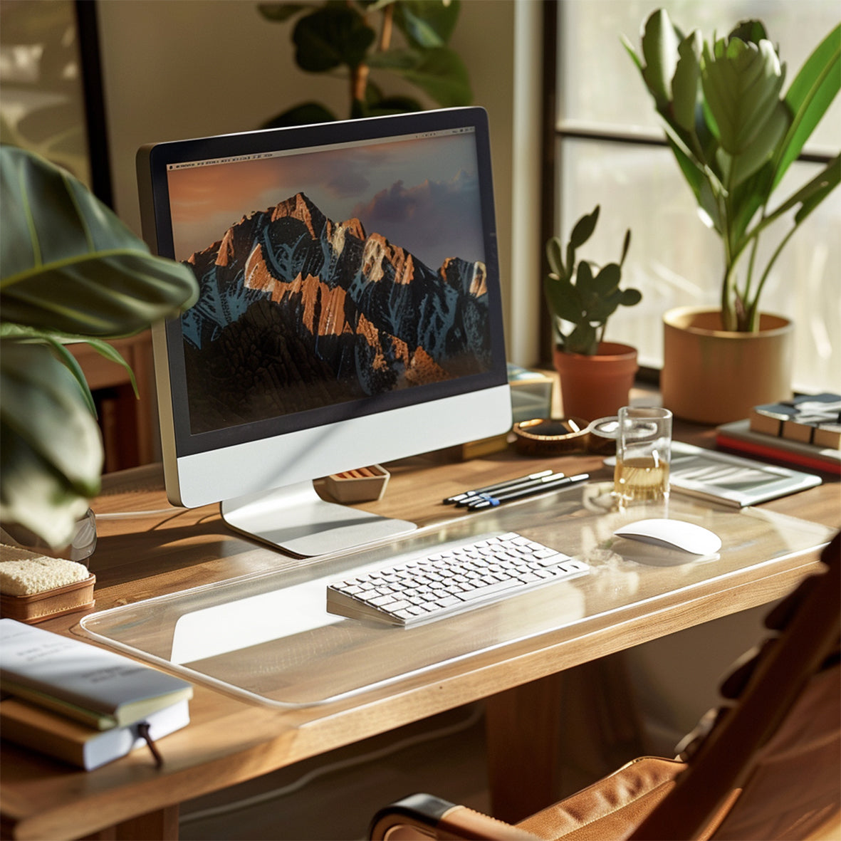 PVC Clear Desk Mat - Frosted
