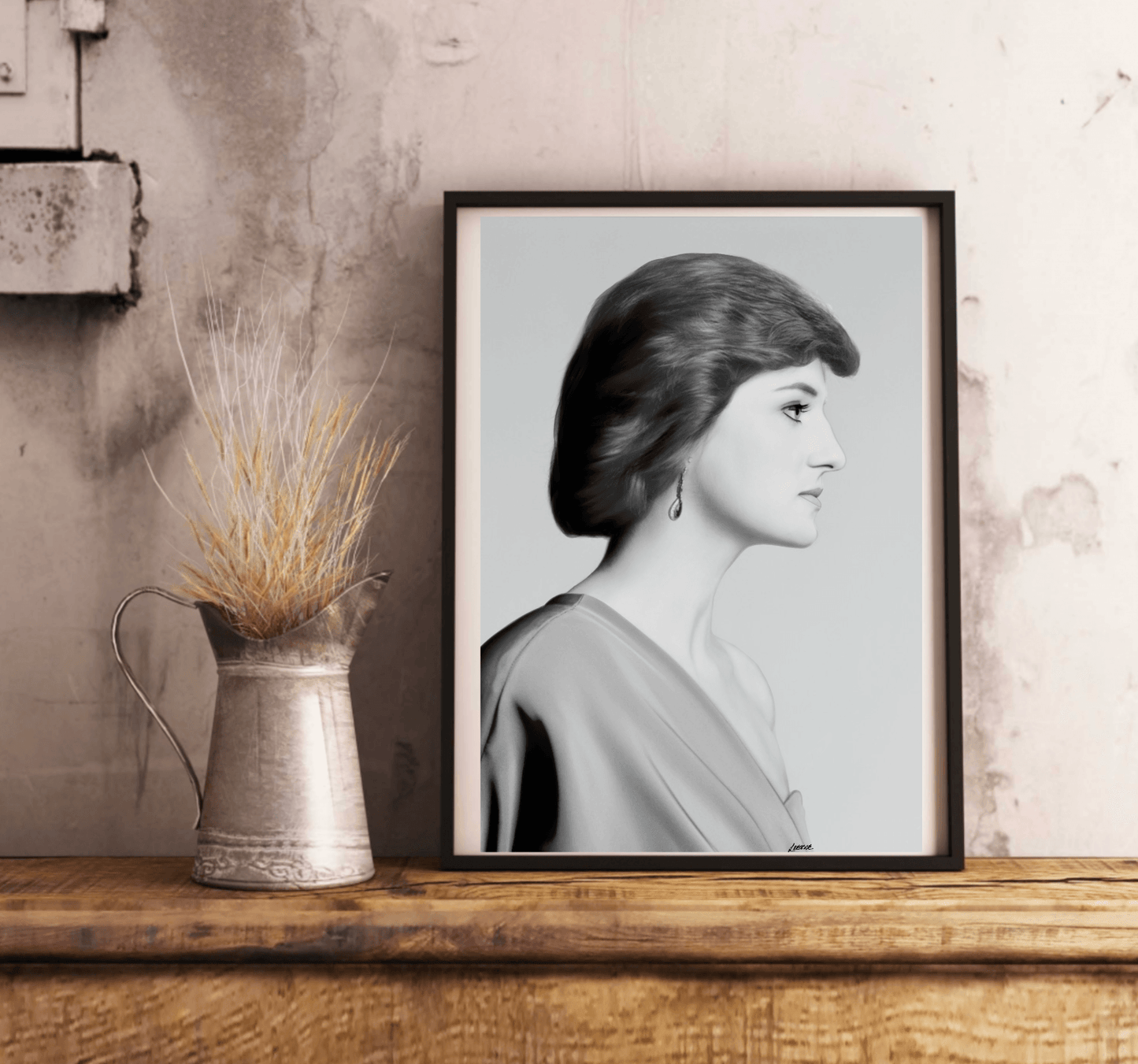Princess Diana Tribute Print | Elegant Royal Wall Art