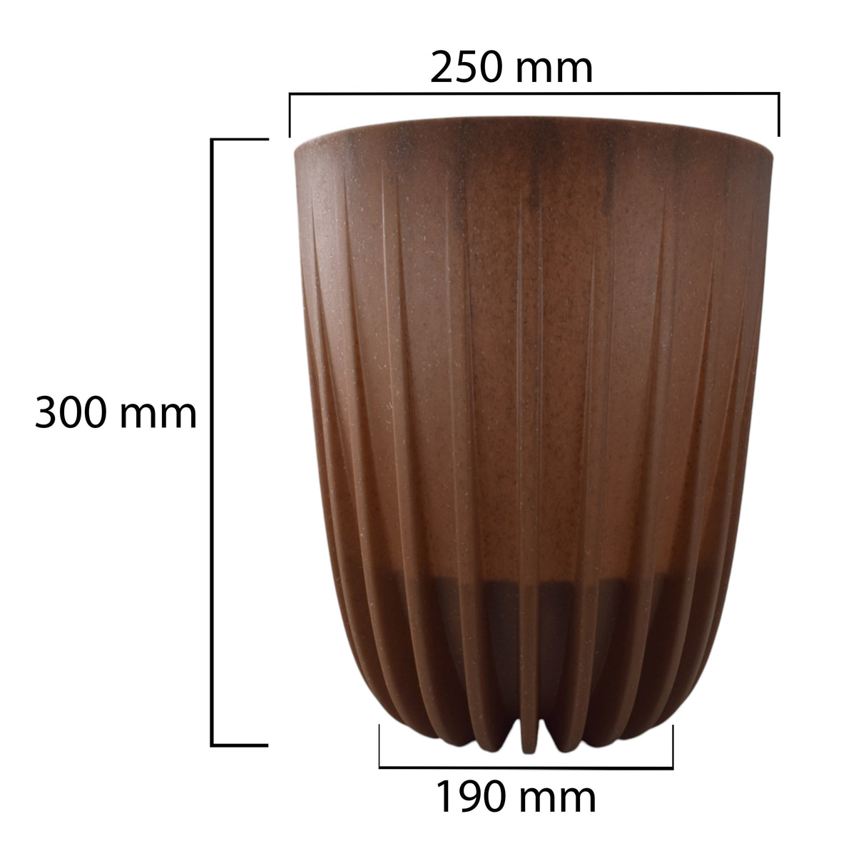 Mira Pot without Hole 250mm Eco Wood