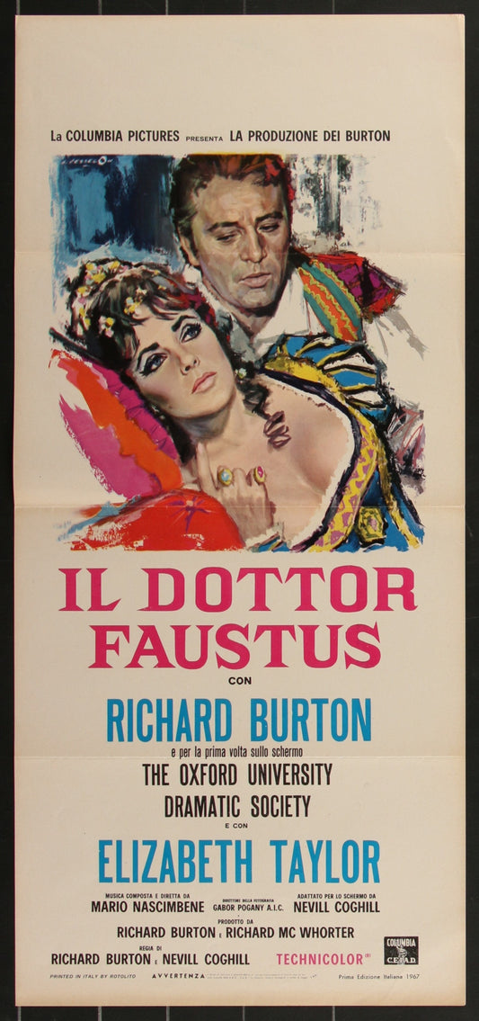 Doctor Faustus (1967) Original Italian Locandina Movie Poster 13x27