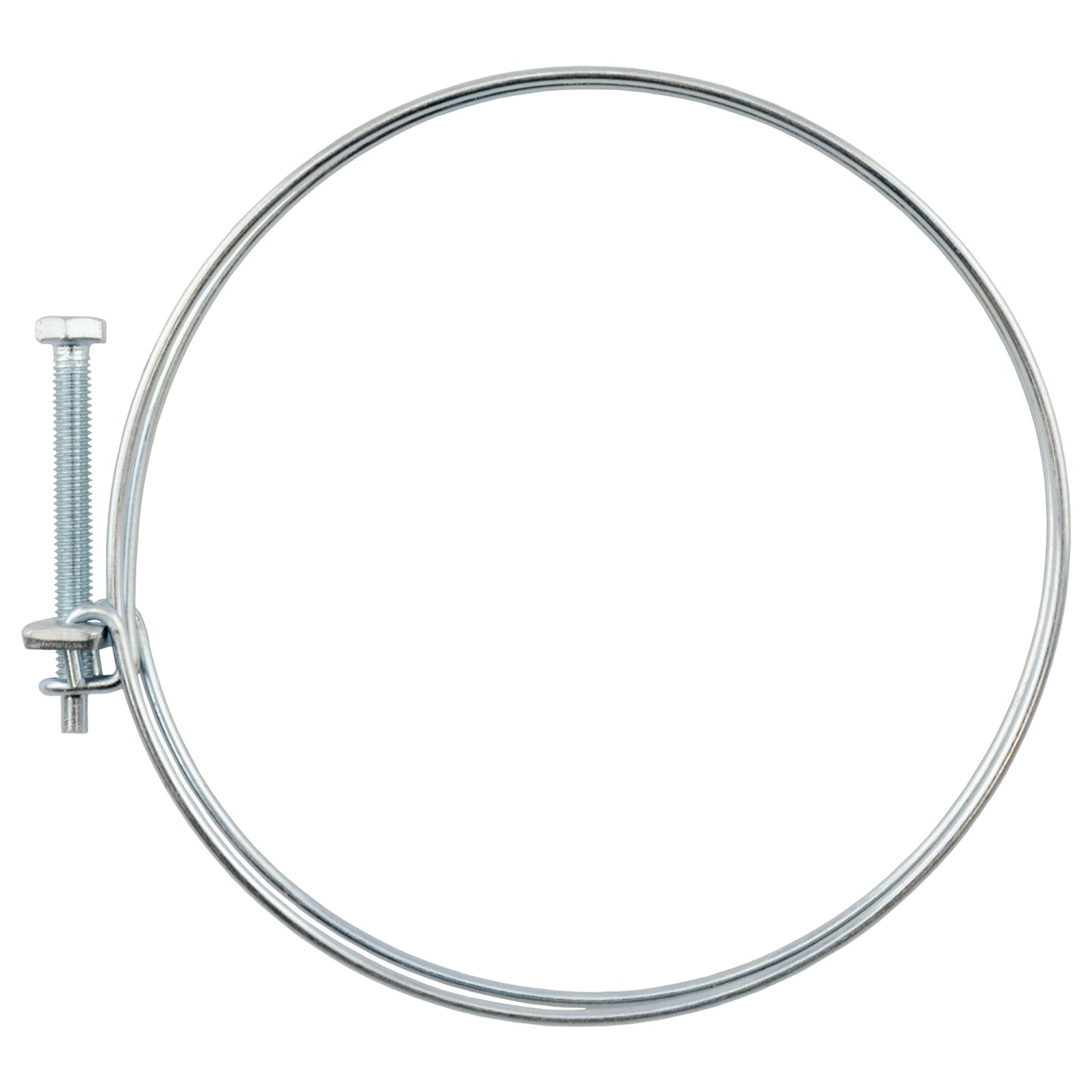 Double Wire Hose Clamp Galvanised 128mm-135mm for DIY Workshop Accessory