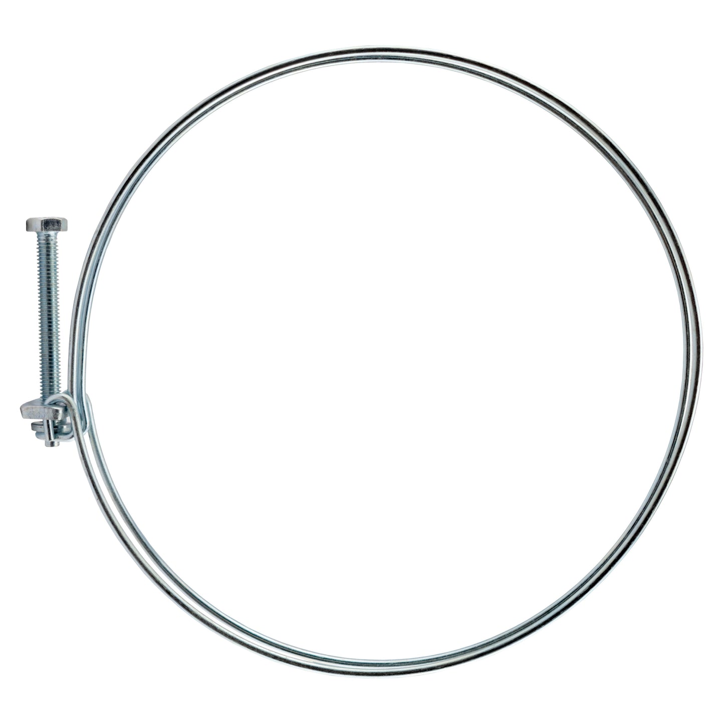 Double Wire Hose Clamp Galvanised 148mm-155mm for DIY Workshop Accessory