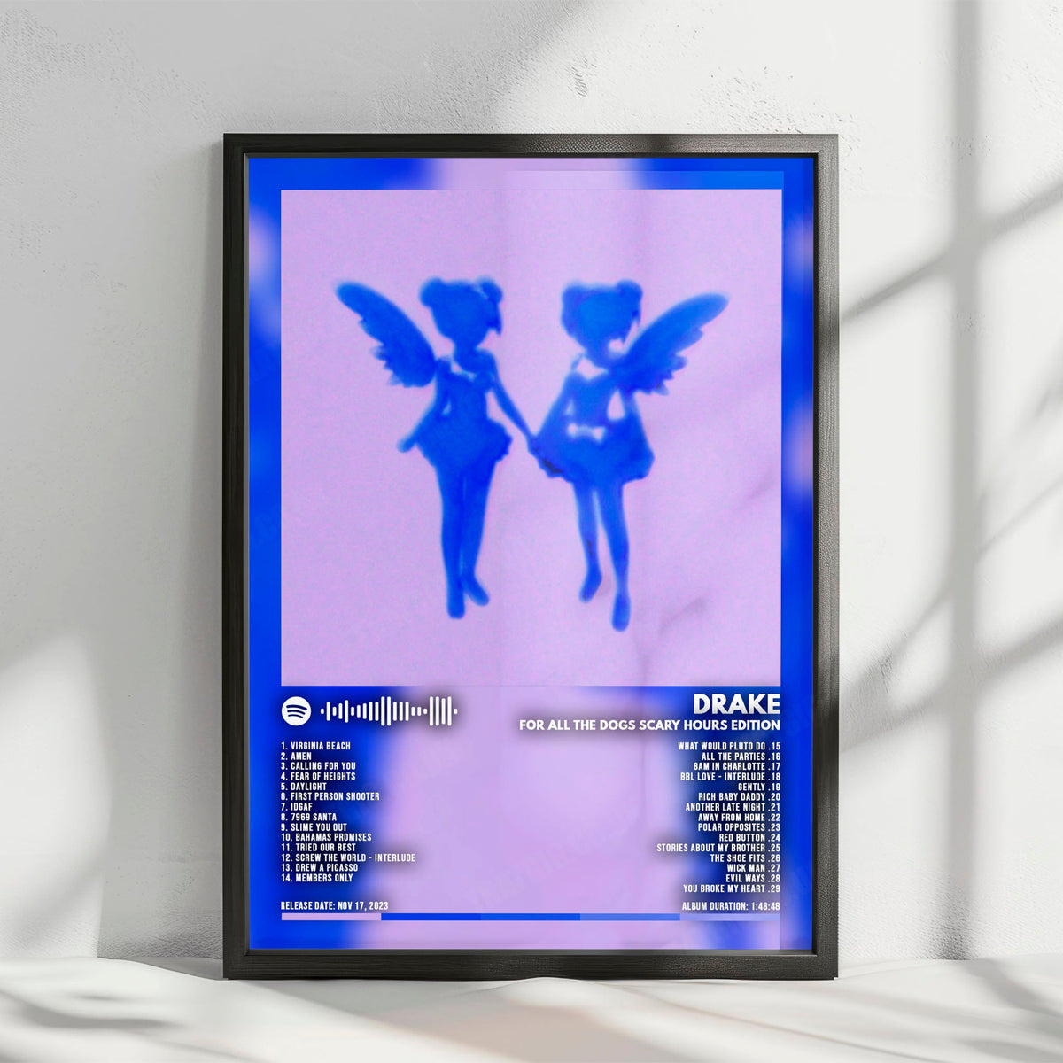 Drake "For All The Dogs: Scary Hours Edition" Album Cover Poster - with Complete Tracklist
