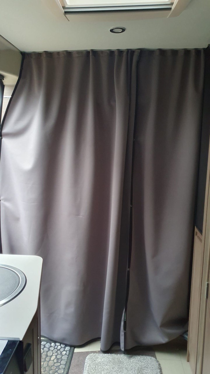 For Vauxhall Movano Campervan & Motorhome Maxi-Cab Divider Curtain with Rail – Premium Privacy