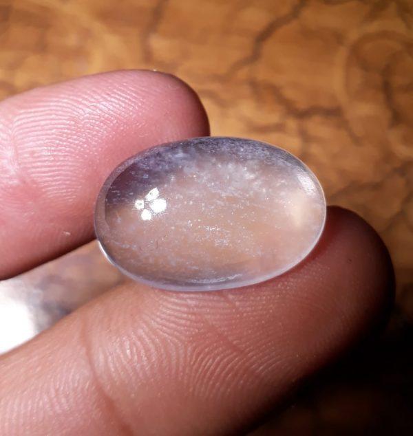 14.2ct Dur e Najaf - Pearl of Najaf Cabochon - April Birthstone - Rock Crystal Quartz -21 x 14mm