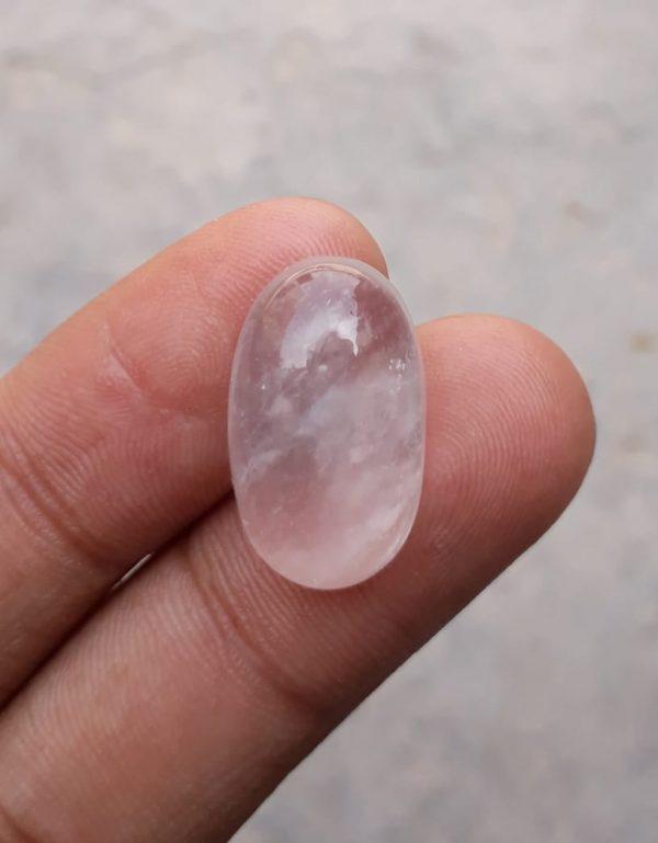 16.5ct Dur e Najaf - Pearl of Najaf Cabochon - April Birthstone - Rock Crystal Quartz -21.2x13.2mm