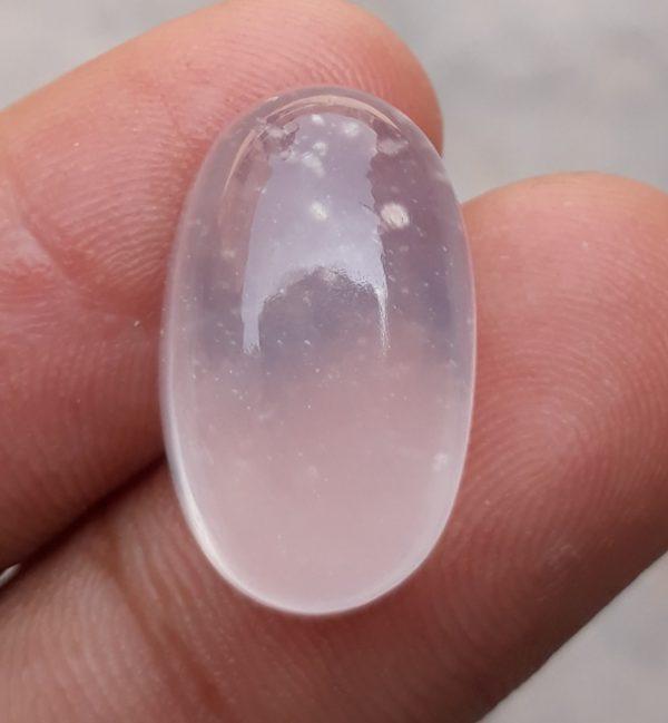 21.4ct-Dur e Najaf - Pearl of Najaf Cabochon - April Birthstone - Rock Crystal Quartz -21x13mm