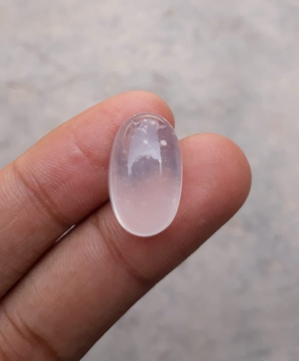 21.4ct-Dur e Najaf - Pearl of Najaf Cabochon - April Birthstone - Rock Crystal Quartz -21x13mm