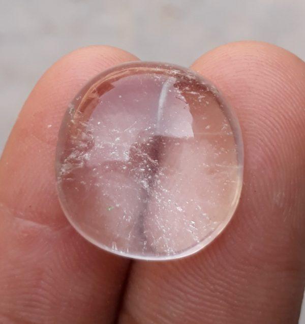 21ct Dur e Najaf - Pearl of Najaf Cabochon - April Birthstone - Rock Crystal Quartz -18x17.5mm