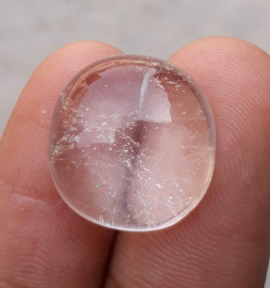 21ct Dur e Najaf - Pearl of Najaf Cabochon - April Birthstone - Rock Crystal Quartz -18x17.5mm