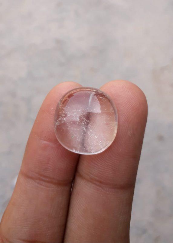 21ct Dur e Najaf - Pearl of Najaf Cabochon - April Birthstone - Rock Crystal Quartz -18x17.5mm