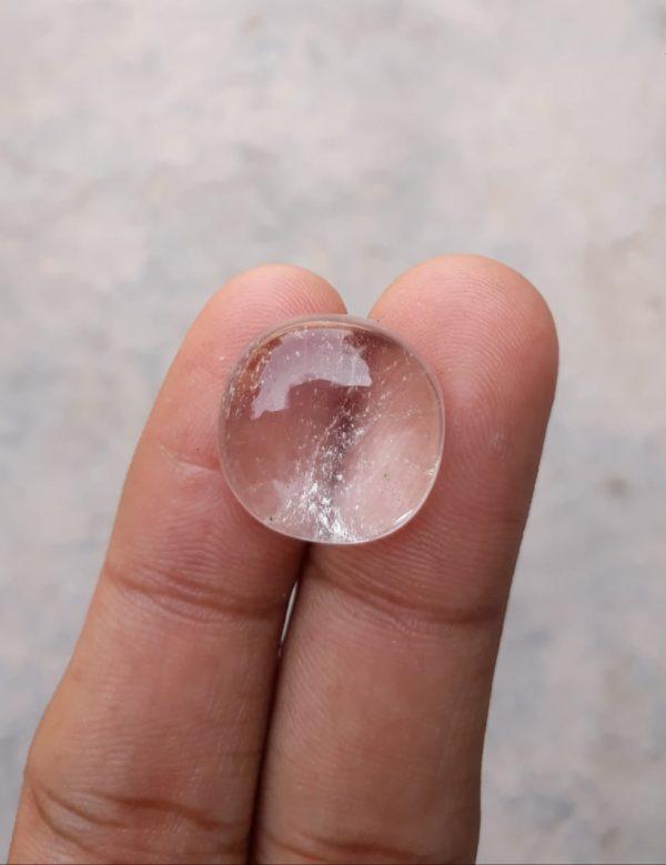 21ct Dur e Najaf - Pearl of Najaf Cabochon - April Birthstone - Rock Crystal Quartz -18x17.5mm