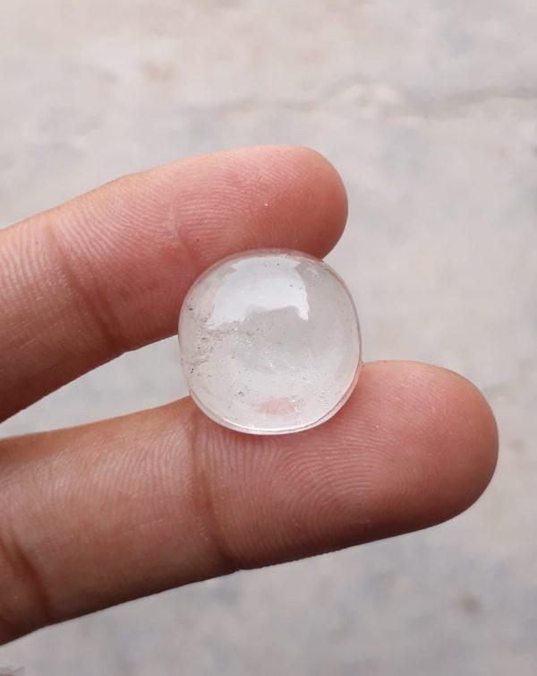 21ct Dur e Najaf - Pearl of Najaf Cabochon - April Birthstone - Rock Crystal Quartz -18x17.5mm