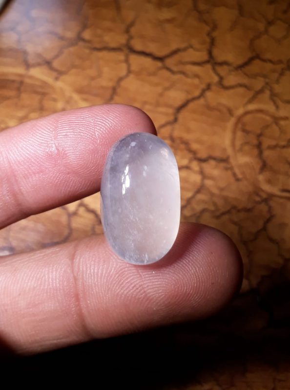 26.8ct-Dur e Najaf - Pearl of Najaf Cabochon Milky - April Birthstone - Rock Crystal Quartz -22x14mm