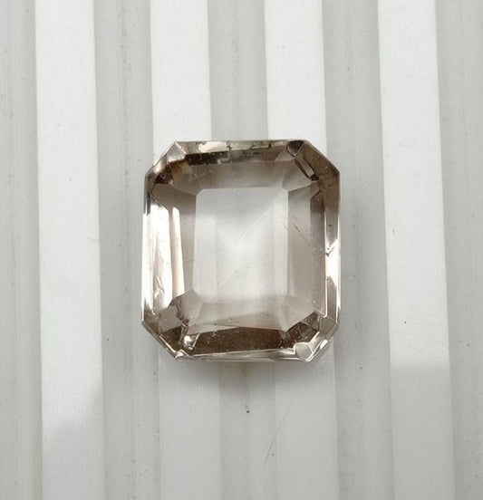 14.3ct Dur e Najaf - Pearl of Najaf Fancy Cut Transparent - April Birthstone - Rock Crystal Quartz -15x13mm