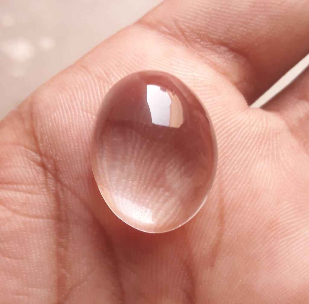 22.8ct Dur e Najaf - Pearl of Najaf Cabochon Transparent - April Birthstone - Rock Crystal Quartz -23x18mm