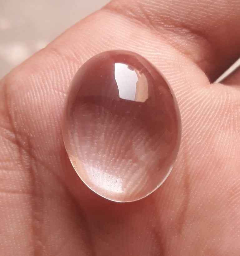 22.8ct Dur e Najaf - Pearl of Najaf Cabochon Transparent - April Birthstone - Rock Crystal Quartz -23x18mm