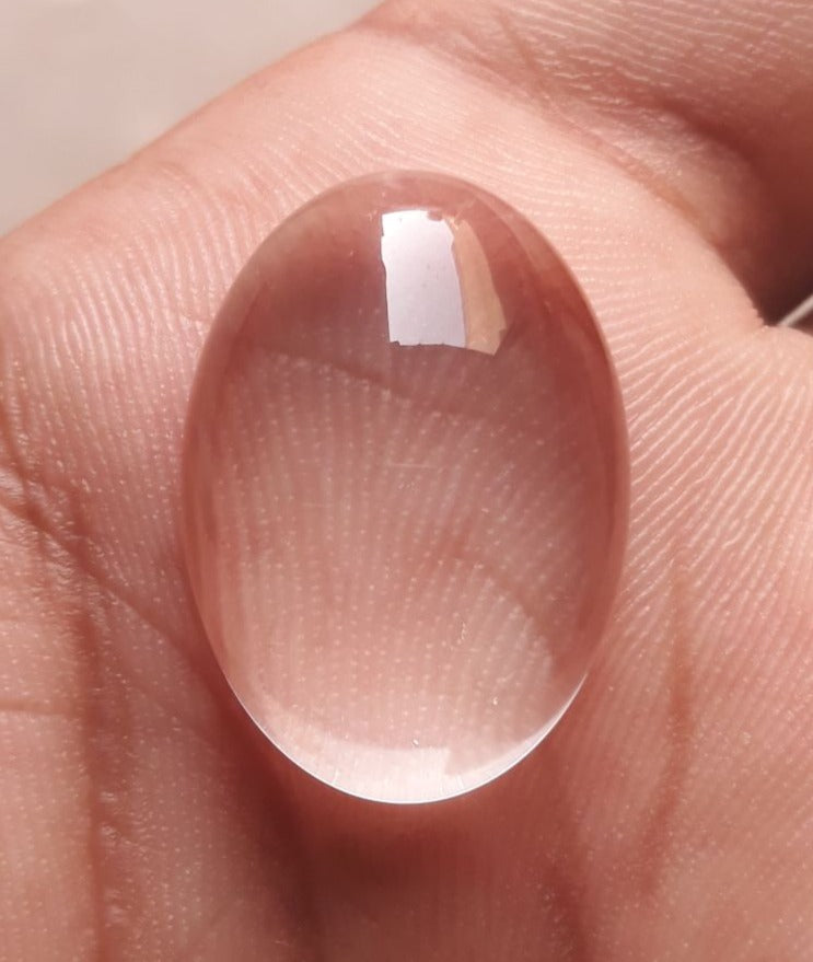 22.55ct Dur e Najaf - Pearl of Najaf Cabochon Transparent - April Birthstone - Rock Crystal Quartz -25x18mm