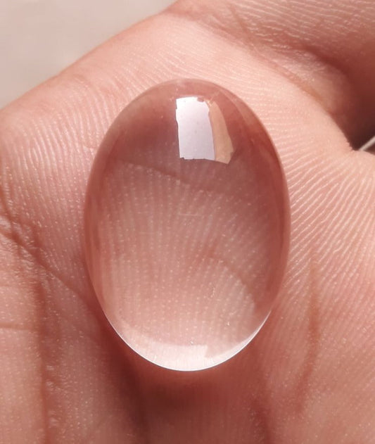 22.55ct Dur e Najaf - Pearl of Najaf Cabochon Transparent - April Birthstone - Rock Crystal Quartz -25x18mm